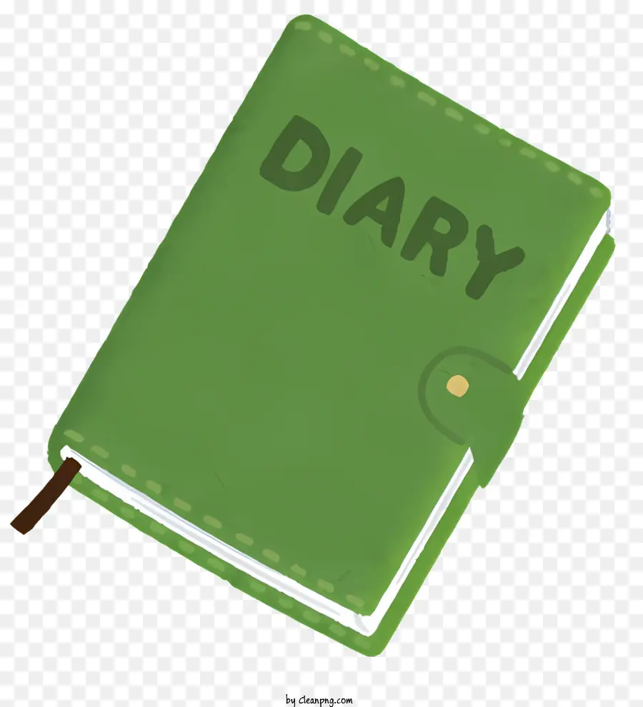 Caderno De Couro Verde，Diary PNG