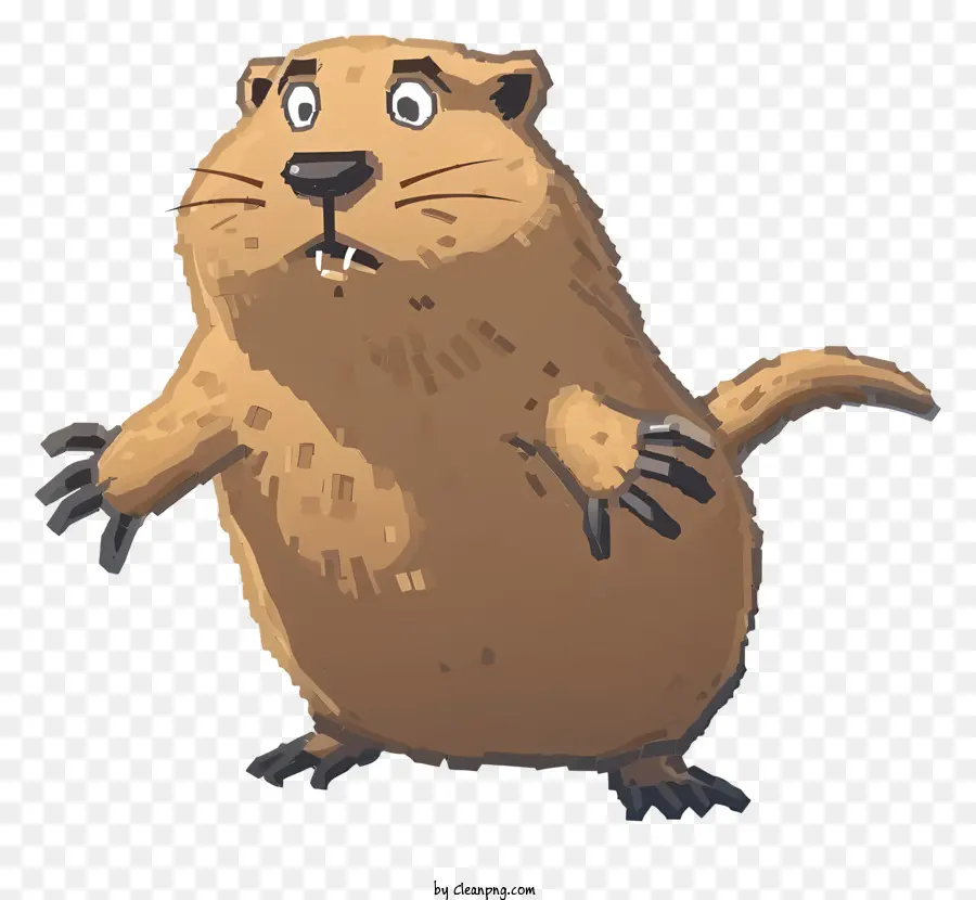 Estilo Isométrico，Marmota PNG