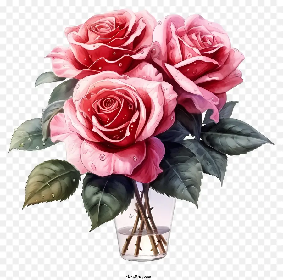 Valentine Rose Emoji，Rosas Cor De Rosa PNG