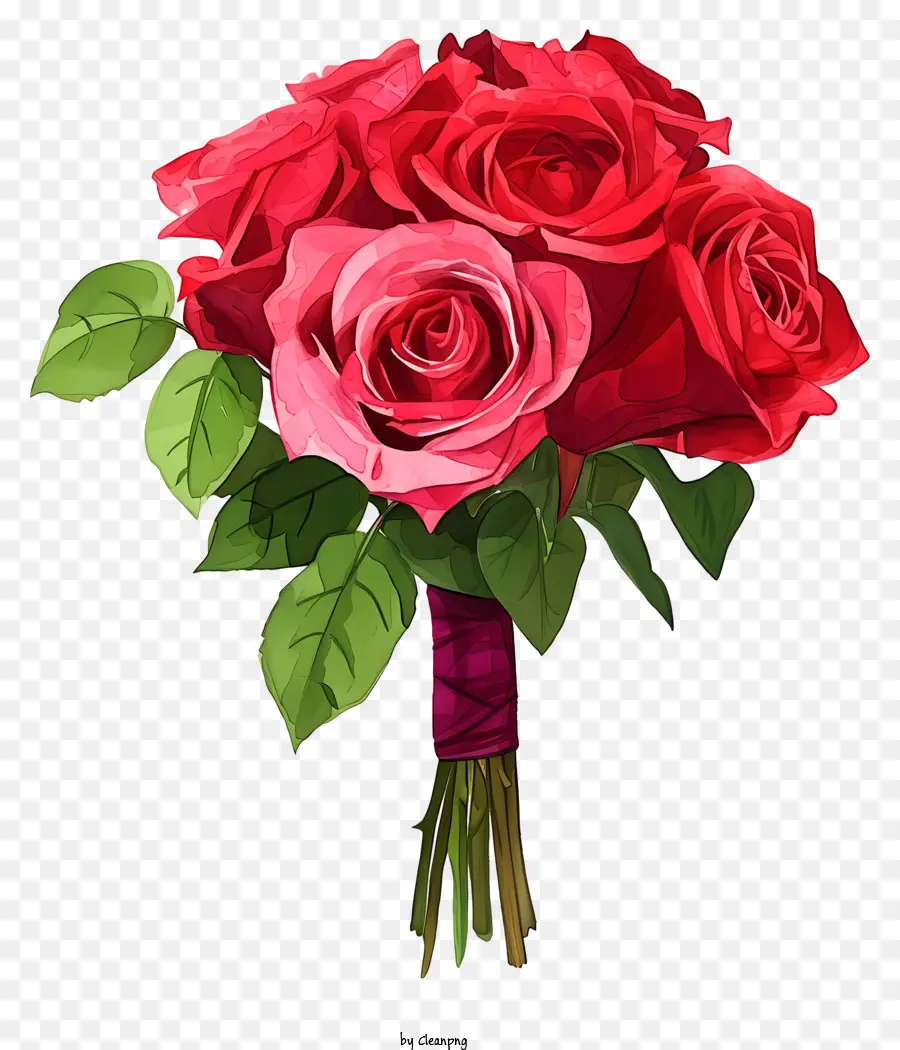 A Aquarela Valentine Rose，Rosas Vermelhas PNG