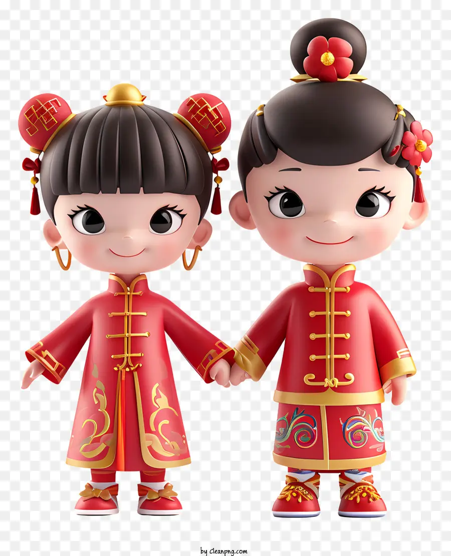 Ano Novo Chinês，Roupas Chinesas Tradicionais PNG