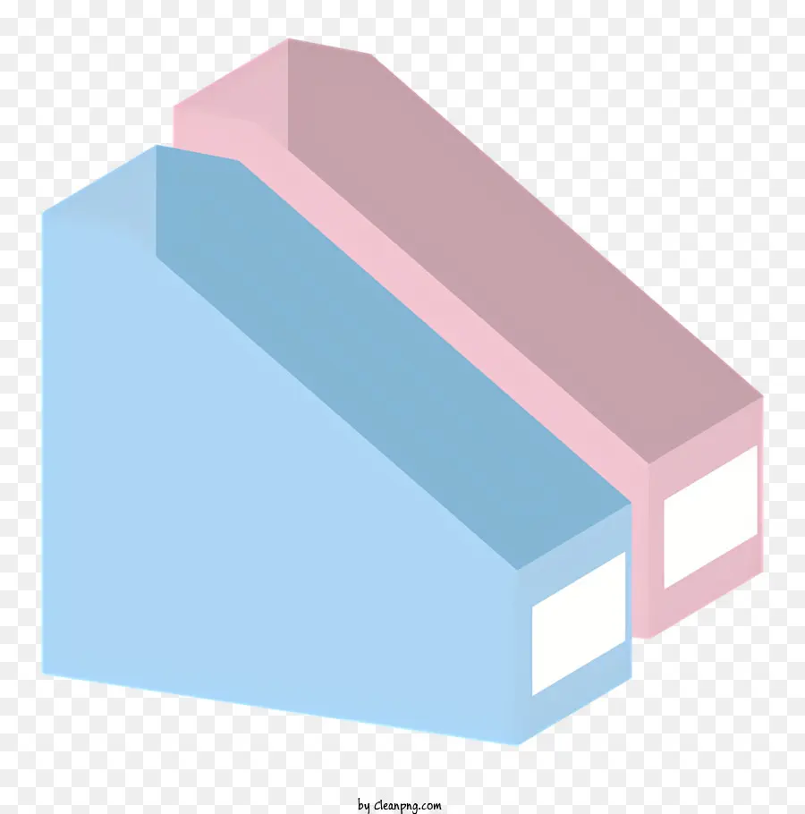 Caixa Retangular，Papel Rosa E Azul PNG