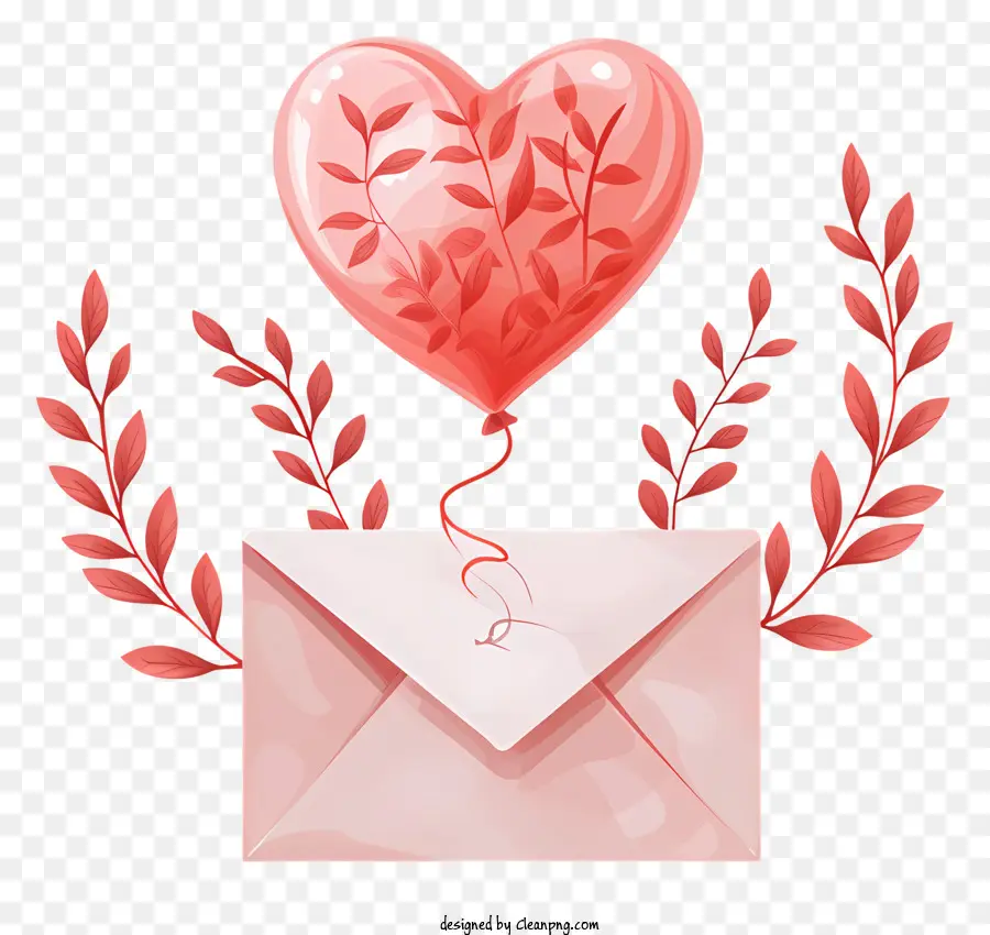 Amor Envelope，Envelope Aberto PNG