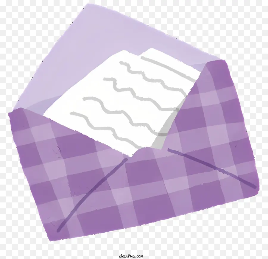 Envelope Roxo，Letra PNG