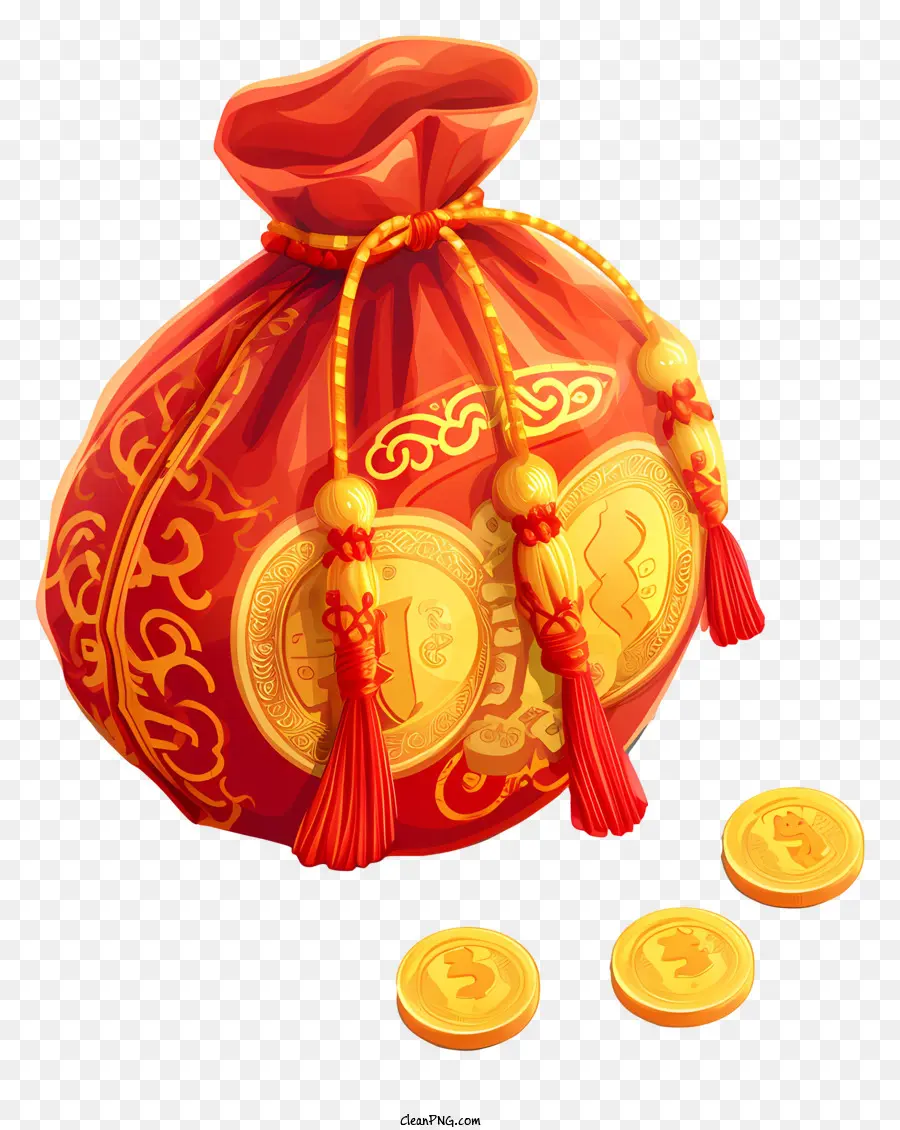 Bolsa Da Fortuna，Bolsa De Estilo Chinês PNG