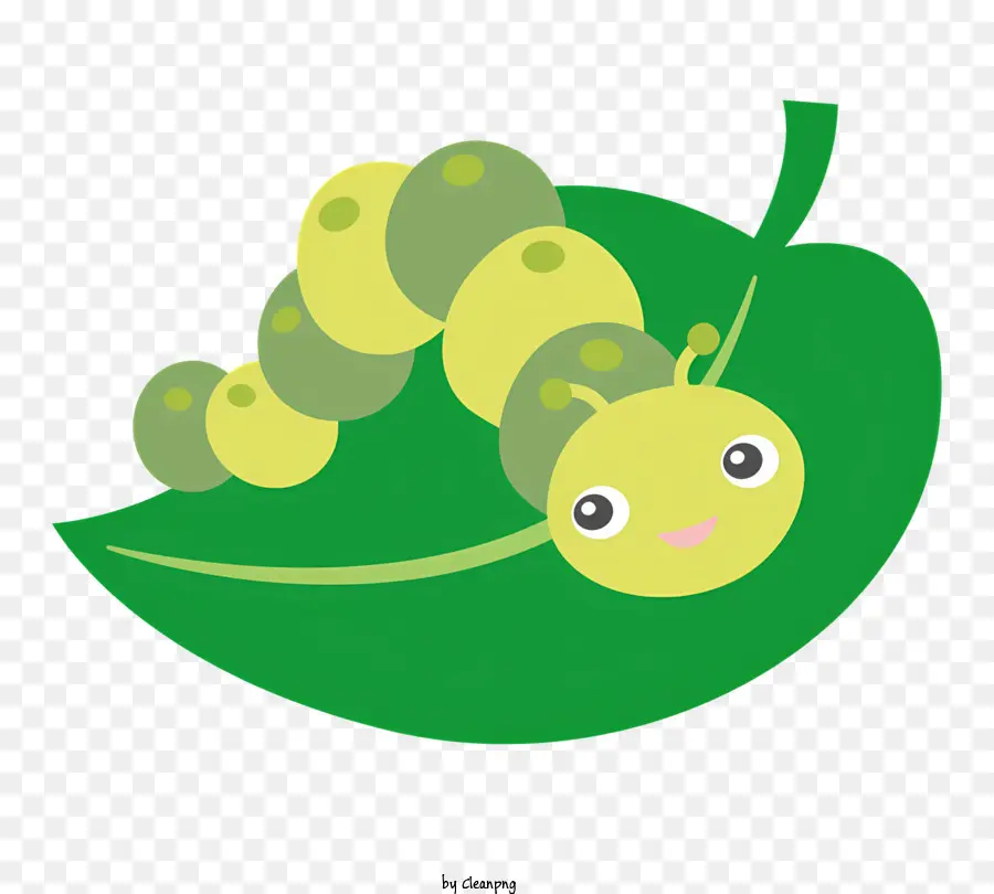 Folha Verde，Caterpillar PNG