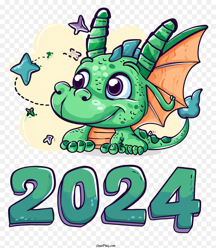Dragão Ano Novo，2024 Calendário PNG