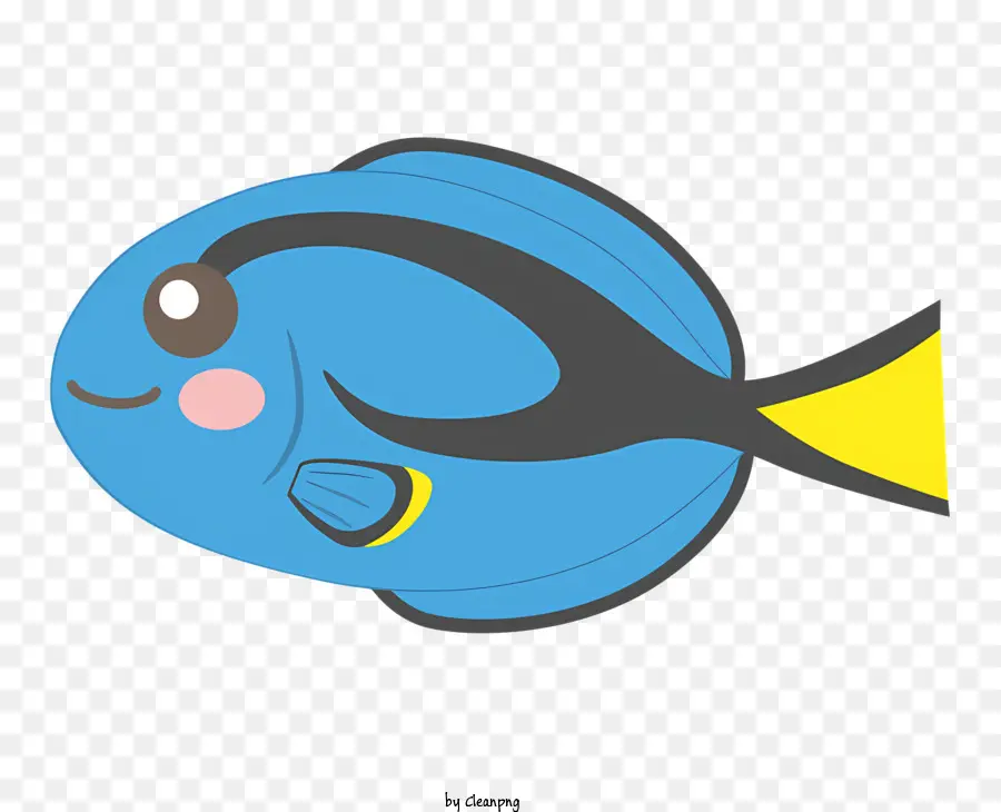 Peixe Azul，Olhos Amarelos PNG
