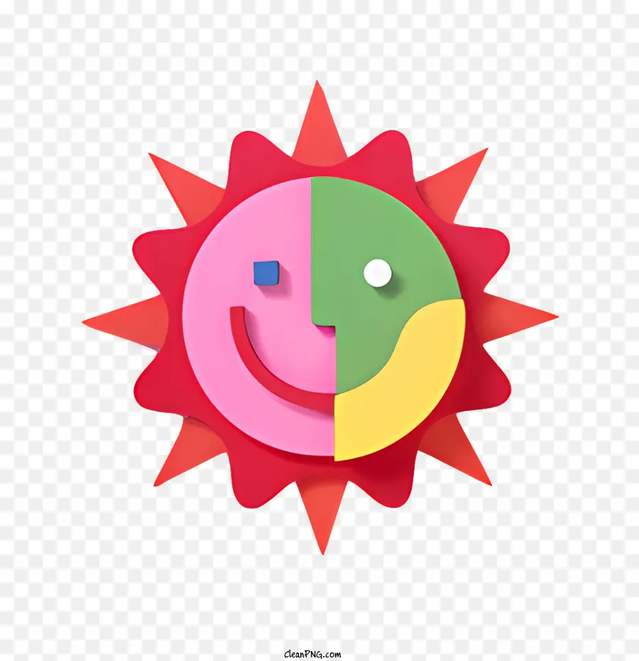 Sol Ilustração，Rosto De Sol Sorridente PNG