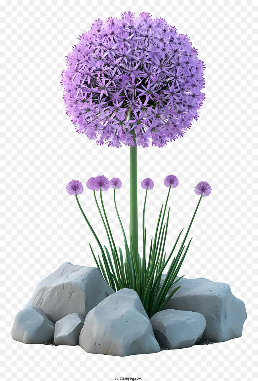 Allium Giganteum，árvore Púrpura PNG