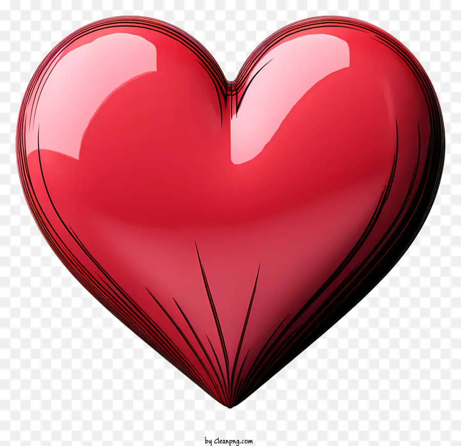 Emoji De Coração De Estilo Realista，Coração Vermelho PNG