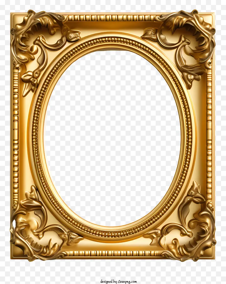 Quadro De Ouro Realista，Moldura De Ouro PNG