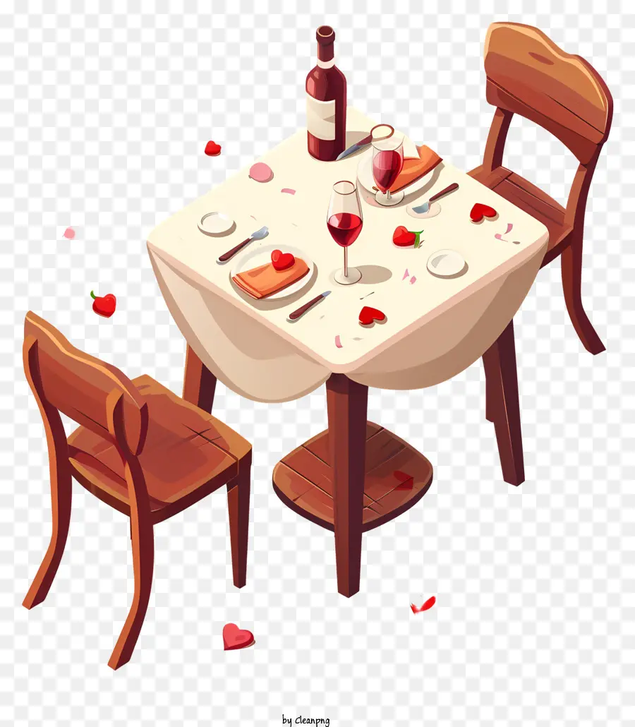 Jantar Romântico，Mesa E Cadeiras PNG