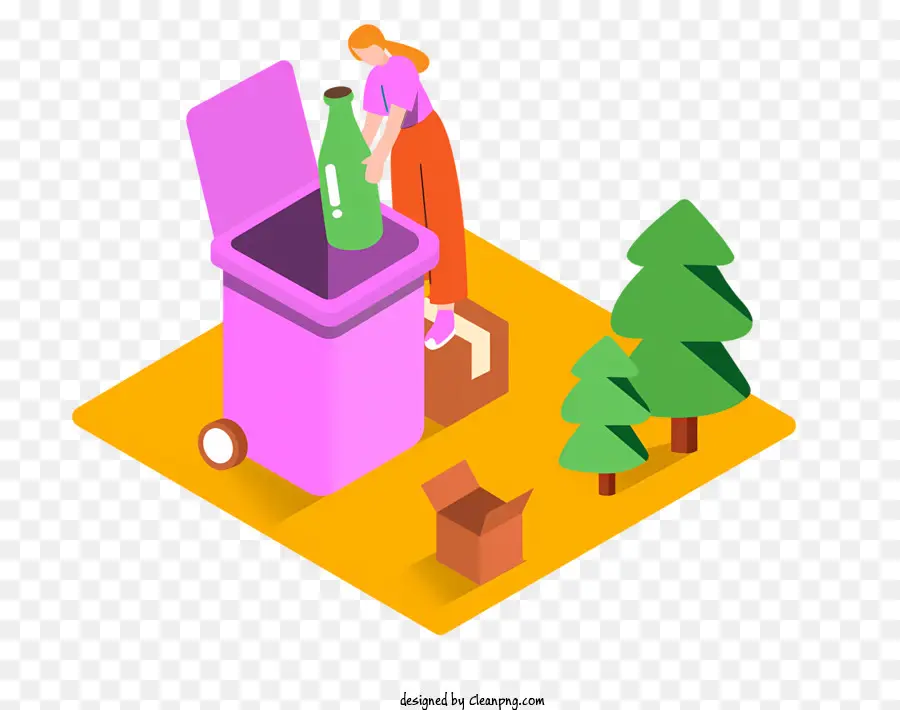 Reciclagem，Waste Bin PNG