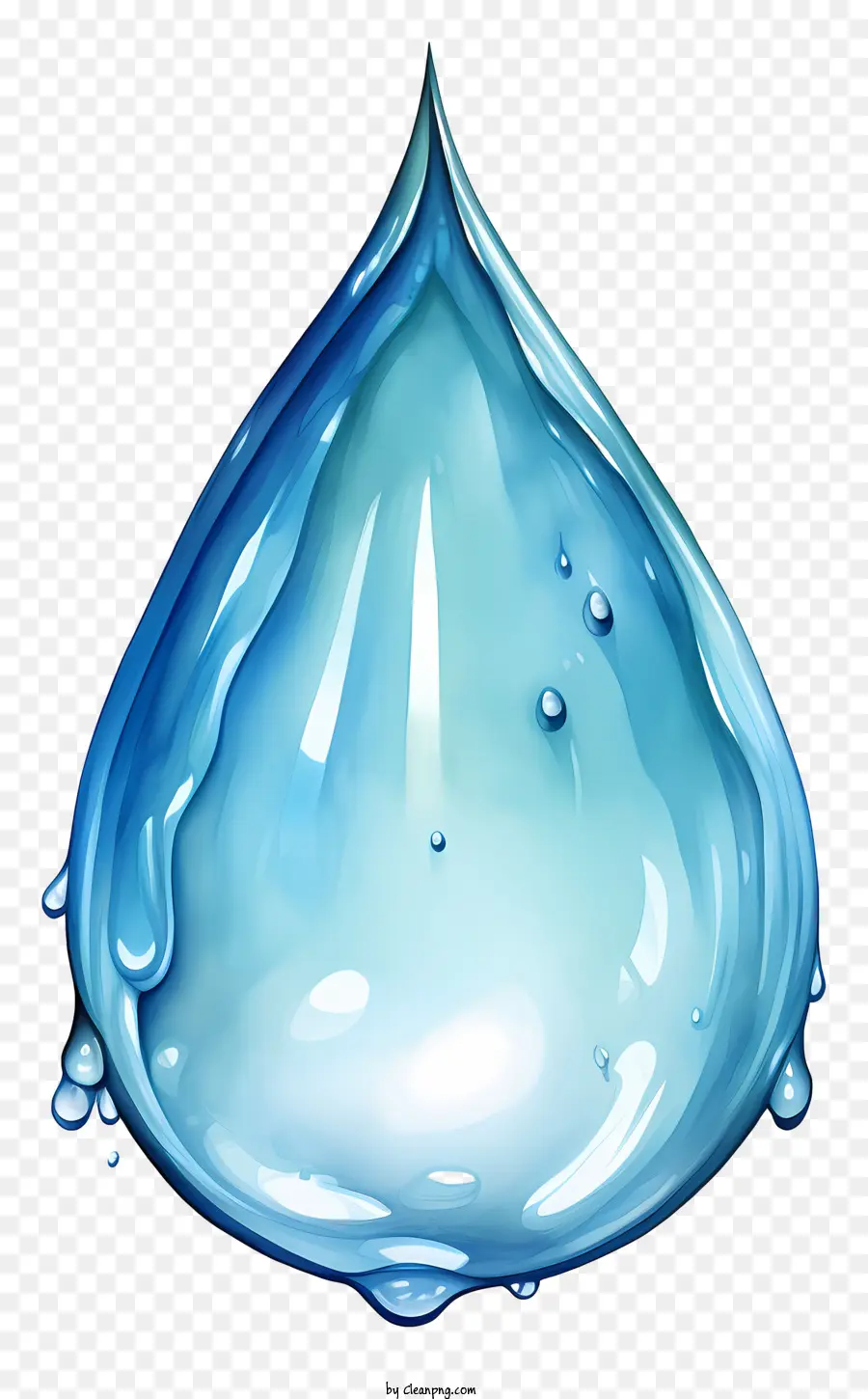 Droga De água Em Aquarela，Gota De água PNG