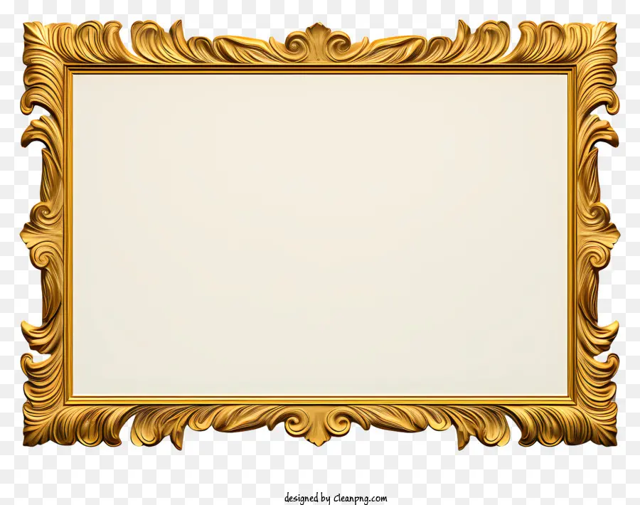 Pop Art Golden Frame，Golden Frame PNG