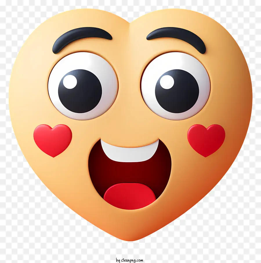 Emoji Com Olhos De Coração，Emoji De Coração Sorridente PNG