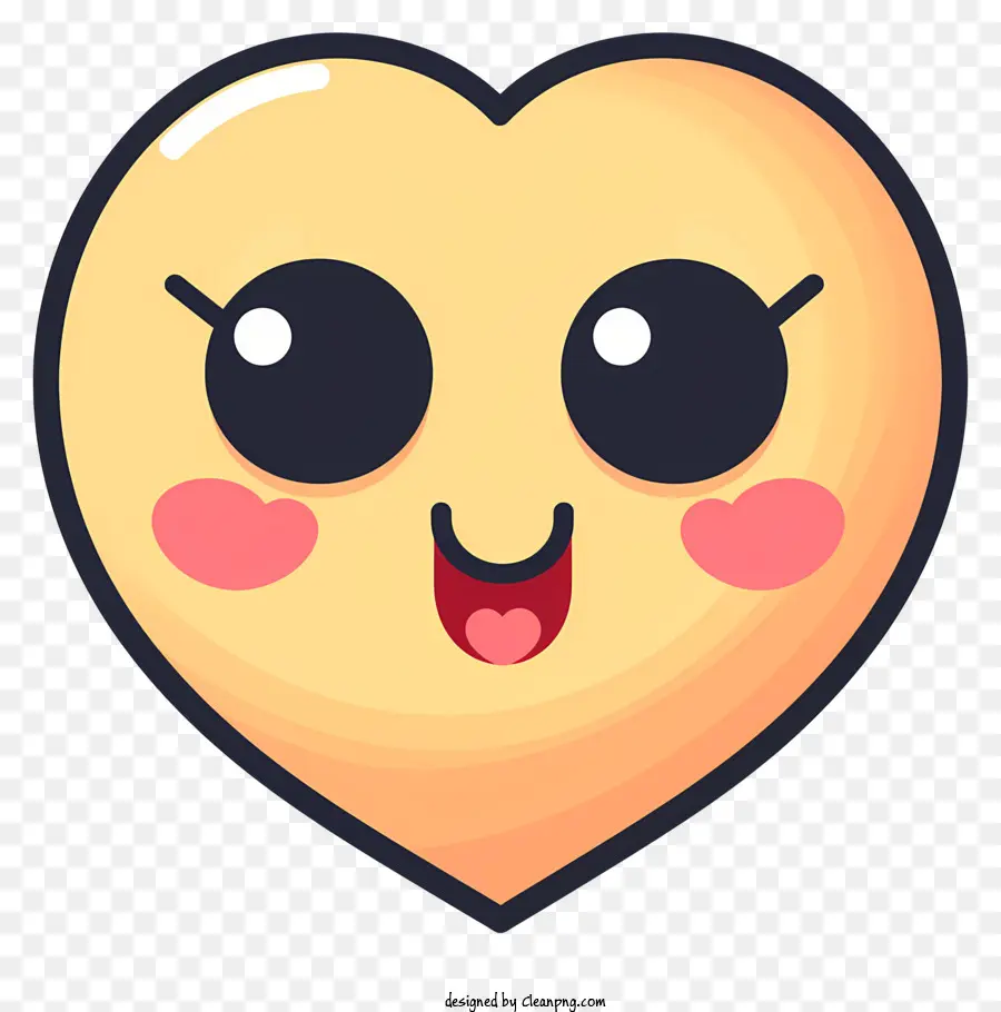 Emoji Desenhado à Mão Com Olhos De Coração，Emoji De Coração PNG