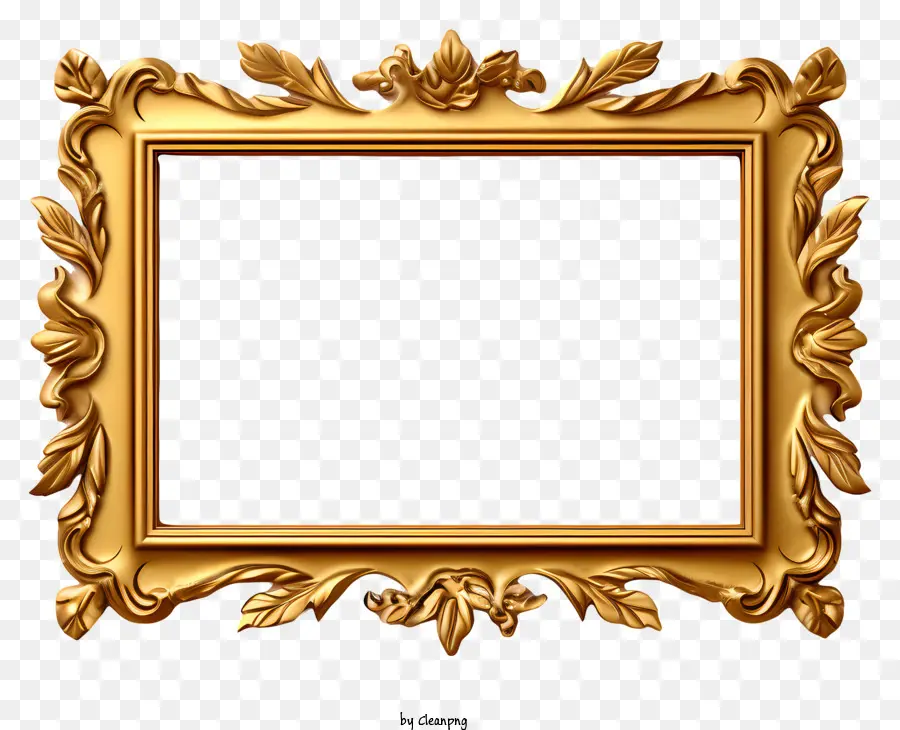 Quadro Dourado Plano，Moldura De Ouro PNG