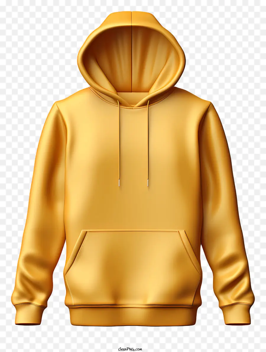 Mockup De Capuz Realista Em Estilo 3d，Hoodie Amarelo PNG