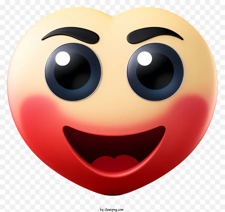 Emoji Com Olhos De Coração，Face Emoji Sorridente PNG