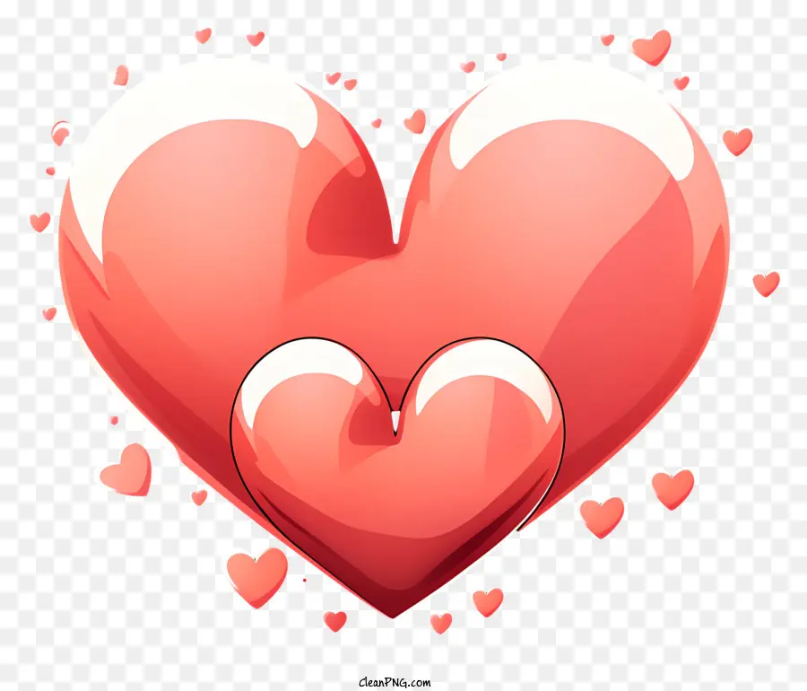Emoji De Coração De Estilo De Esboço，Coração Vermelho PNG