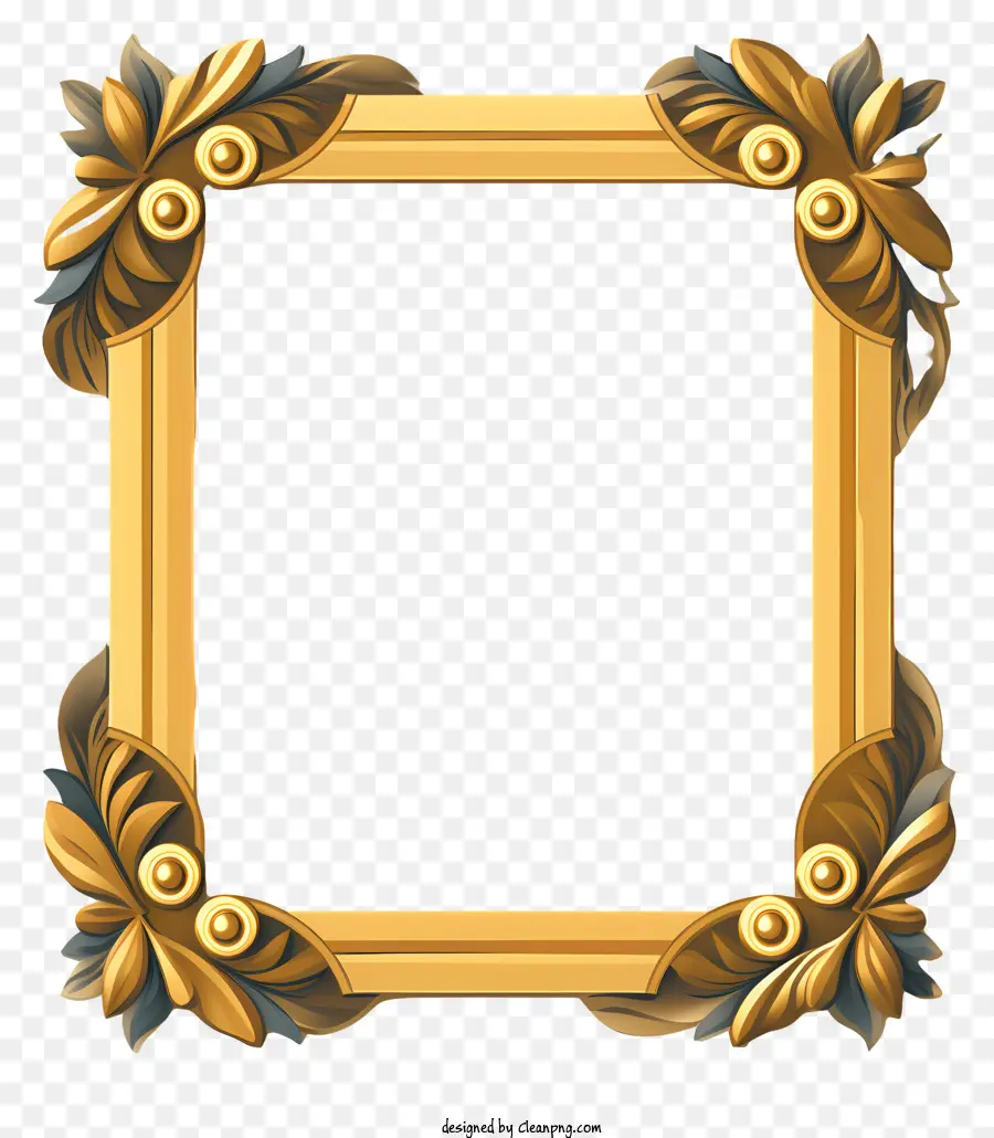 Quadro De Ouro Realista，Golden Frame PNG