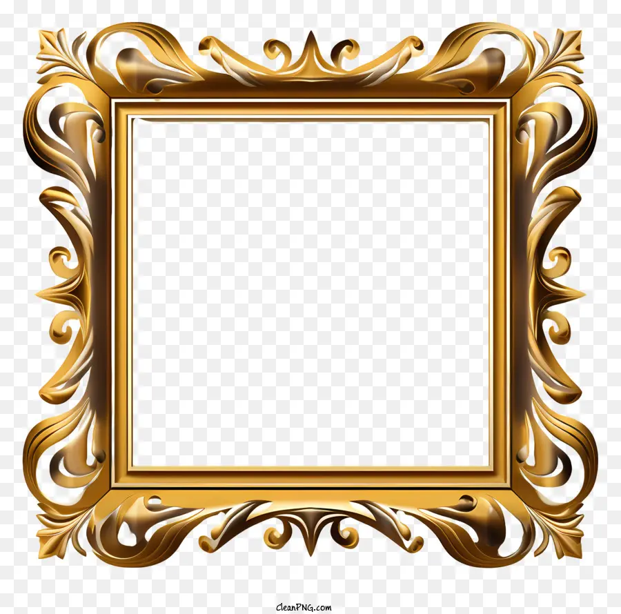 Golden Frame，Rolos Ornamentados PNG