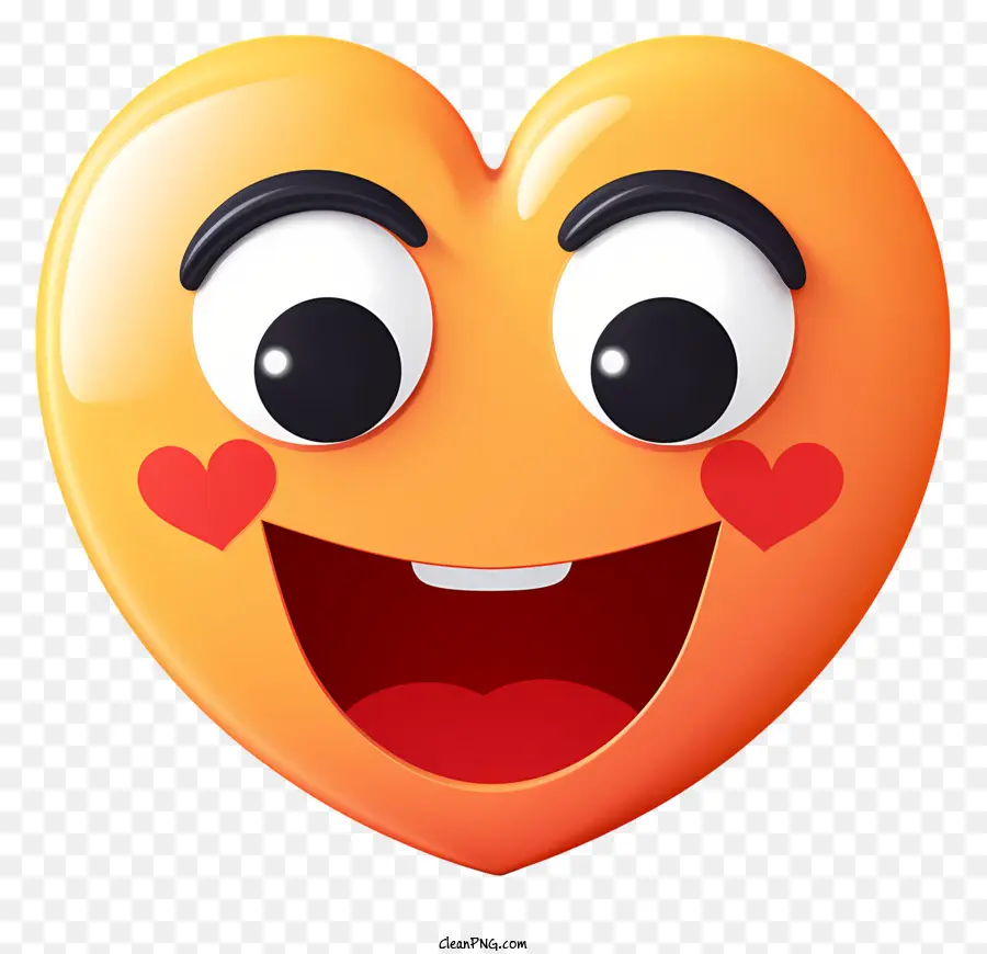 Emoji Com Olhos De Coração，Emoji Em Forma De Coração PNG