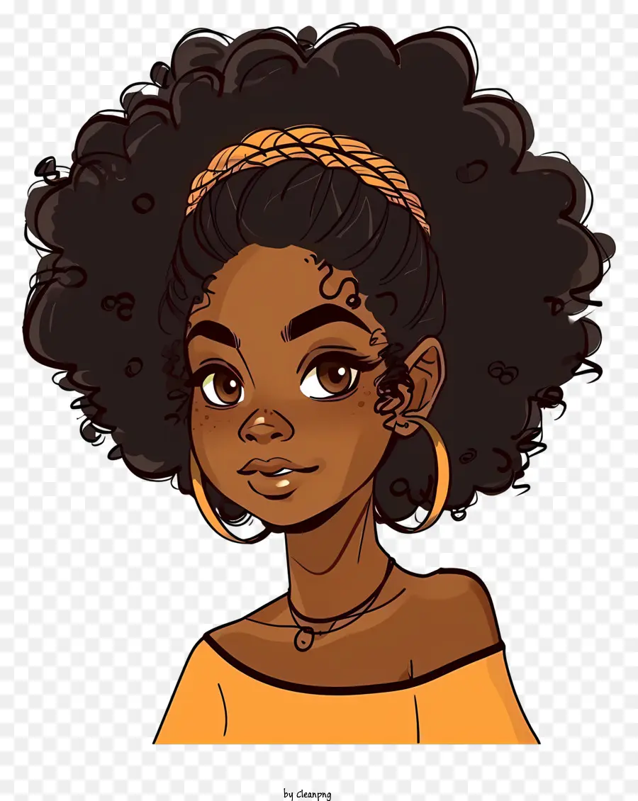 Design De Personagem De Desenho Vetorial，Menina Negra PNG