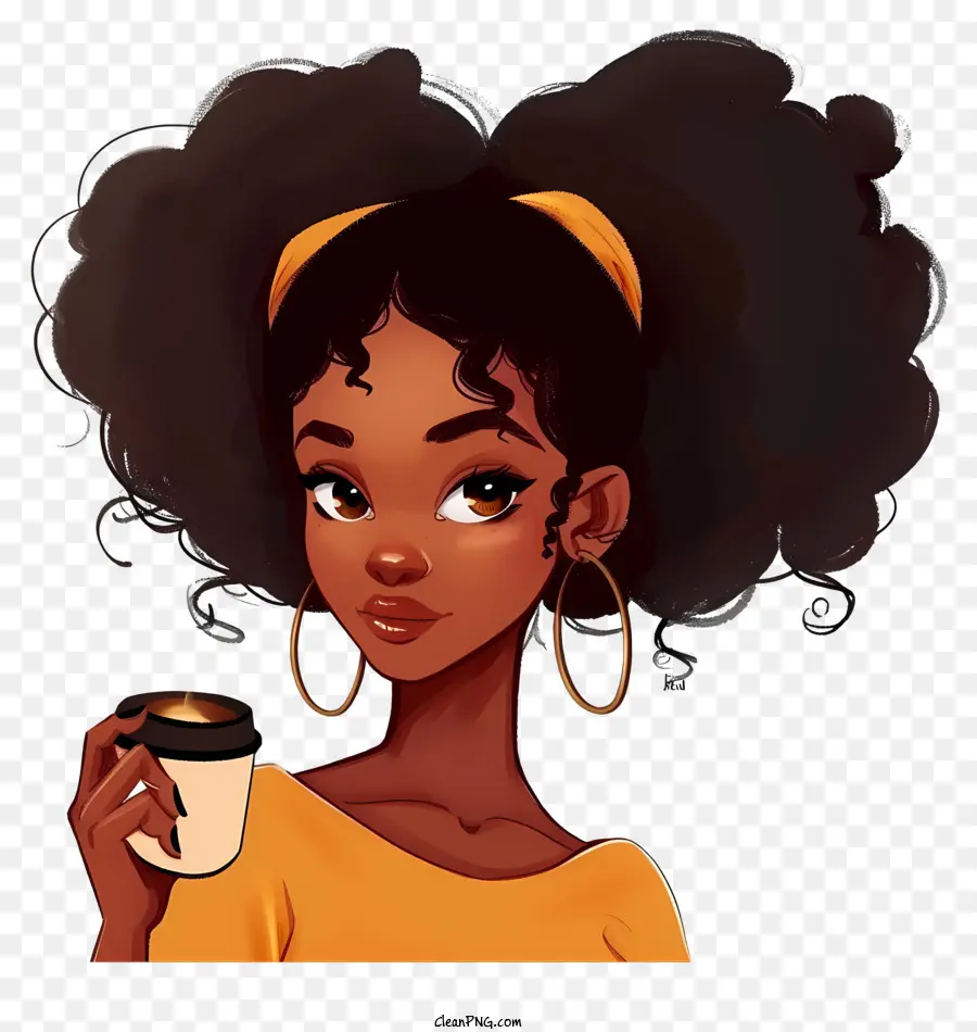 Garota Negra De Desenho Animado，Mulher PNG