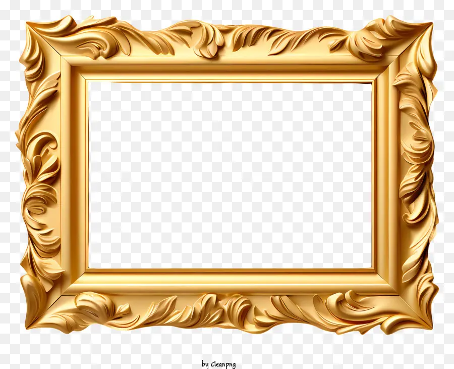 Quadro Dourado Plano，Moldura De Ouro PNG