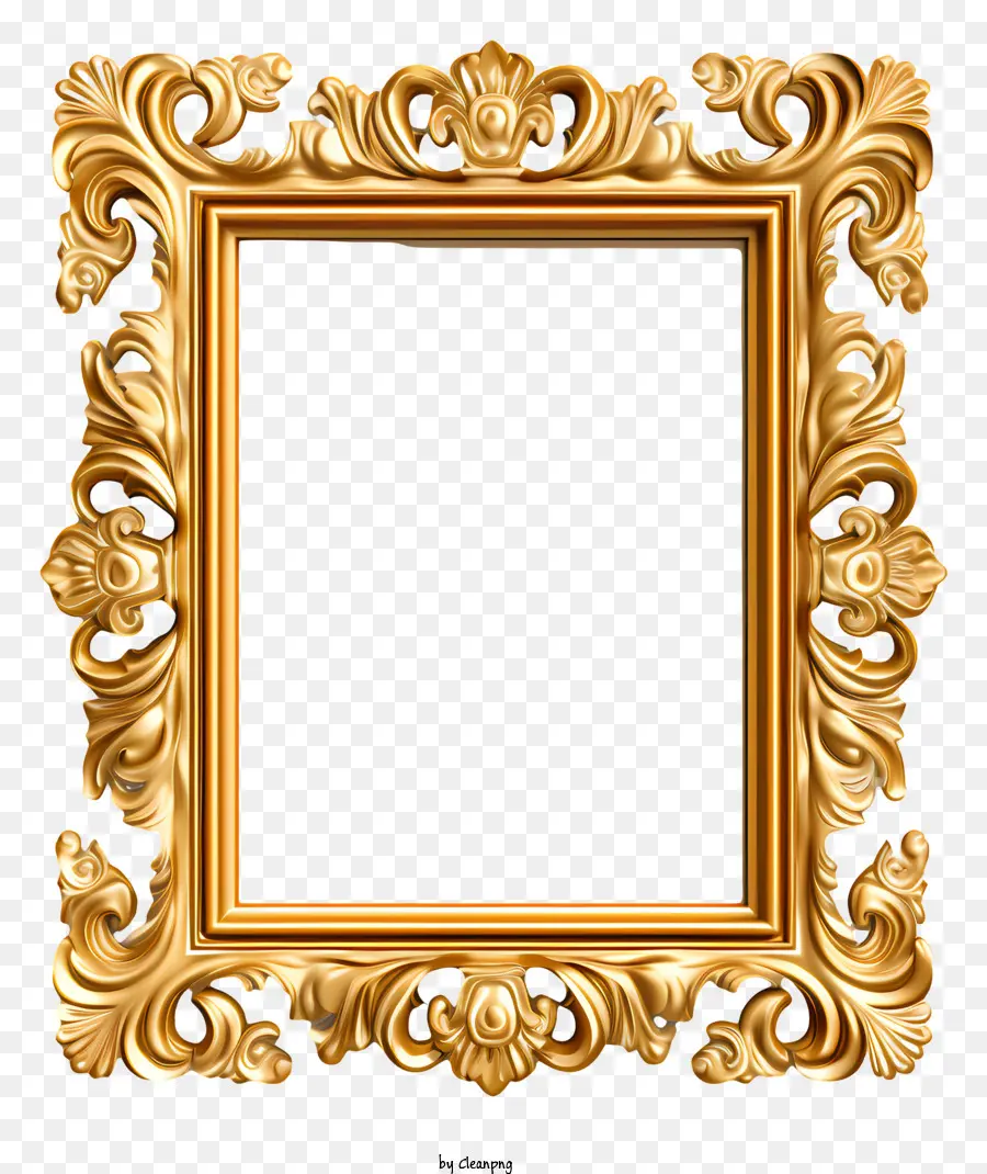 Quadro De Ouro Realista，Golden Frame PNG