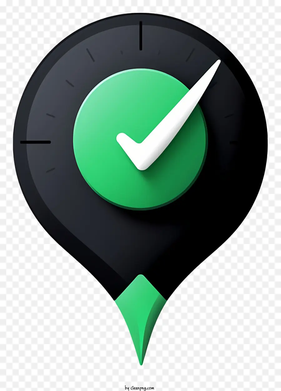 Tick ​​verde Plano，Pointer Icon PNG