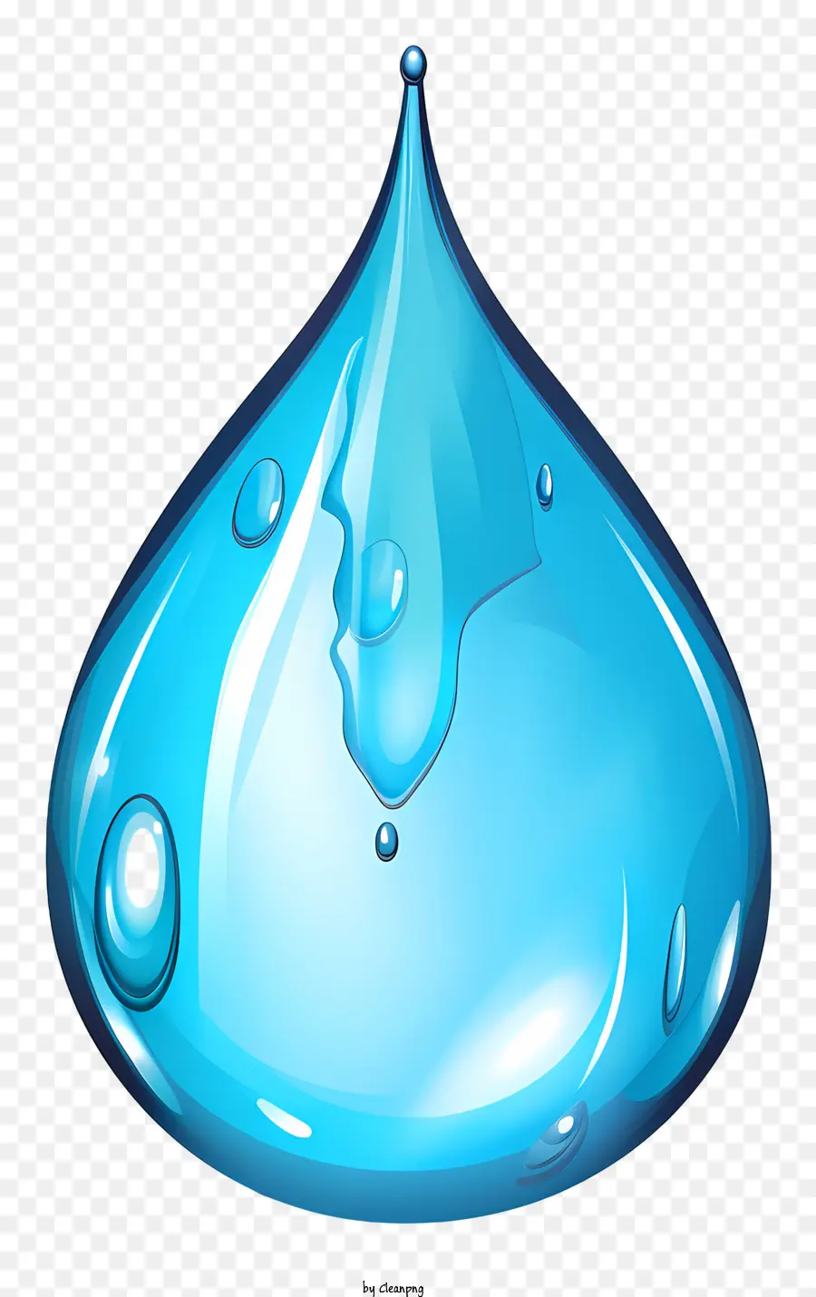 Droga De água Desenhada à Mão，Azul Gota De água PNG