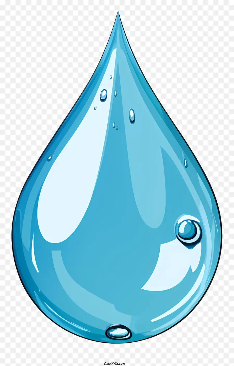 Droga De água Desenhada à Mão，Azul Gota De água PNG