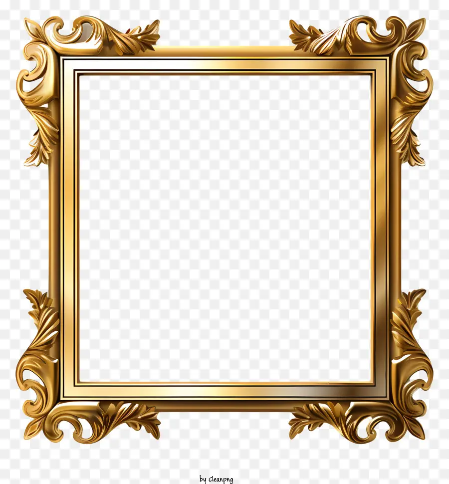 Golden Frame，Foto Goldfamed PNG