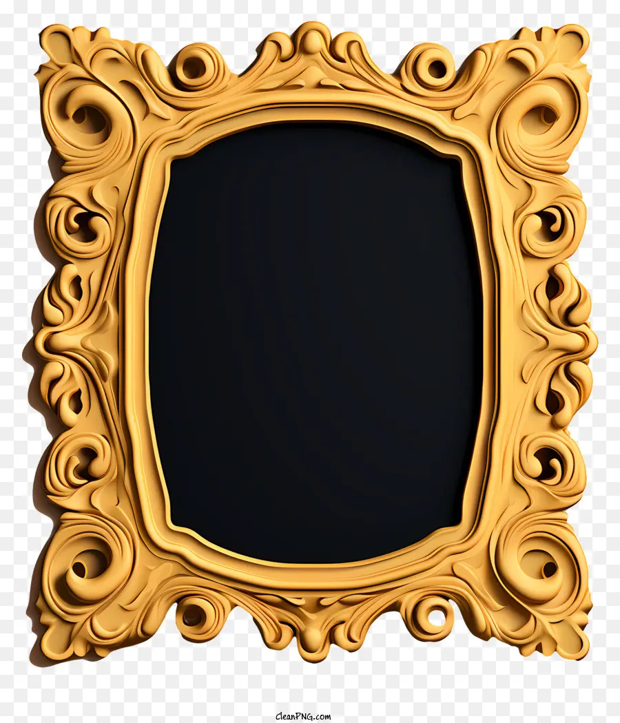 Pop Art Golden Frame，Golden Frame PNG