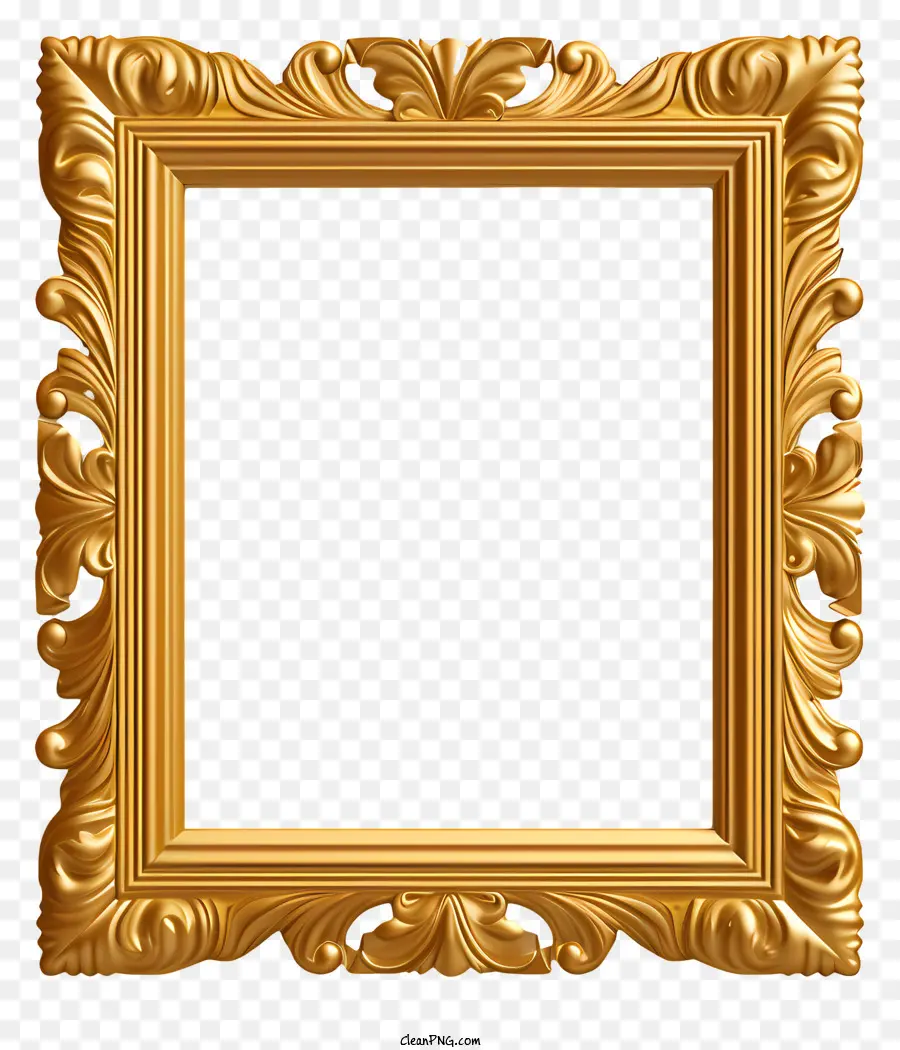 Quadro De Ouro Realista，Golden Frame PNG