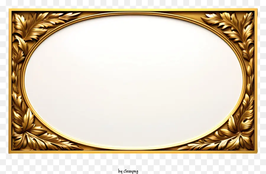 Quadro Dourado Plano，Golden Frame PNG