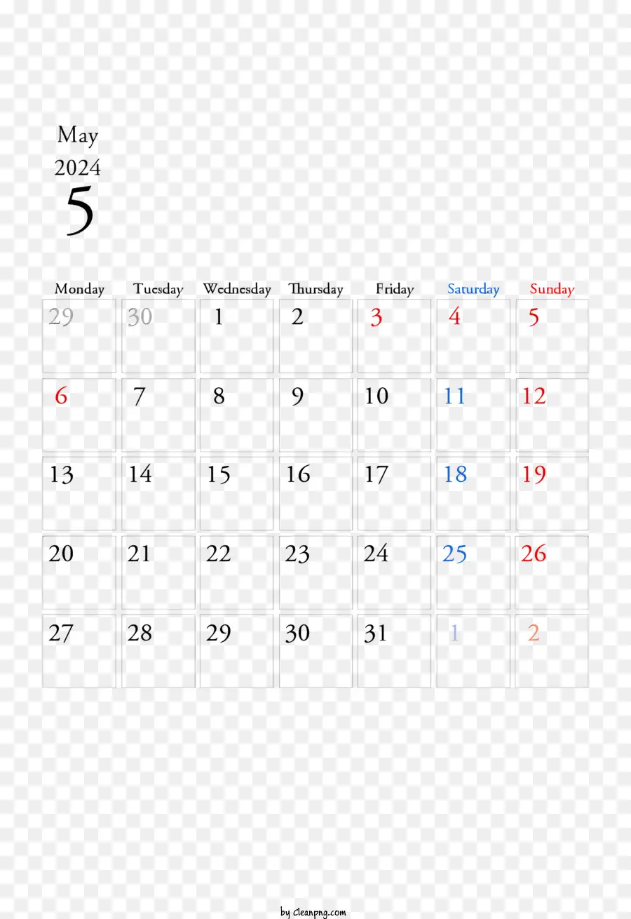 Maio De 2024 Calendário，Calendário De Agosto PNG