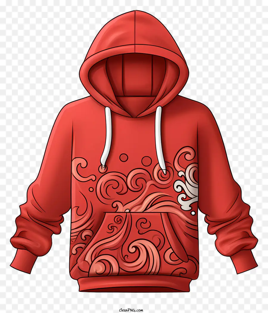 Maquete De Moletom Estilo Doodle，Moletom Vermelho PNG