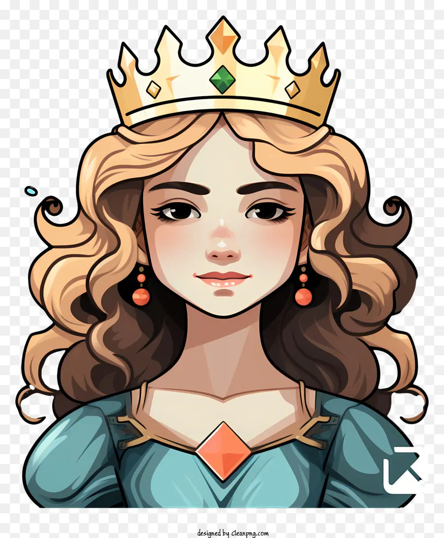 Princess Halflength Retrato，Coroa PNG