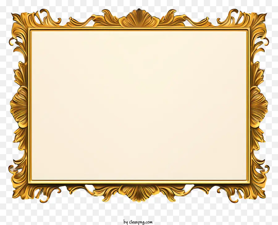 Pop Art Golden Frame，Foto Emoldurada Dourada PNG