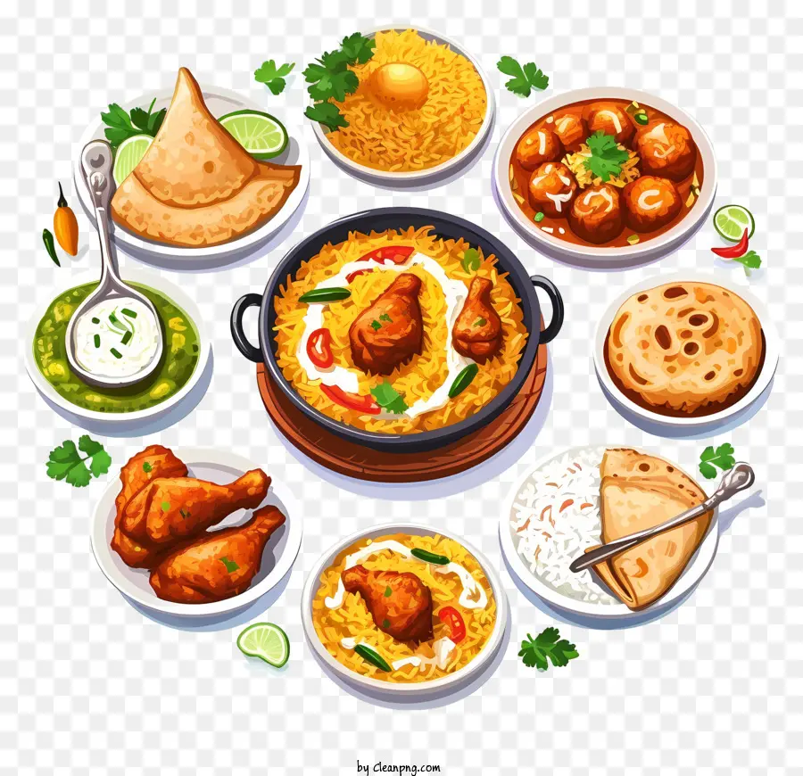 Emoji Da Culinária Da Índia，A Culinária Indiana PNG