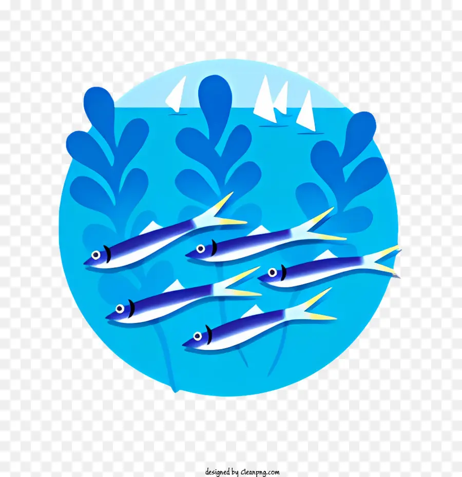 Pequenos Peixes，Peixe Azul PNG