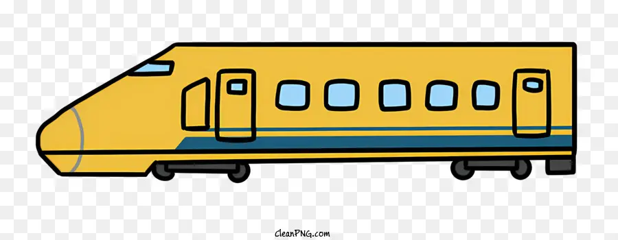 Transporte，Trem Amarelo PNG