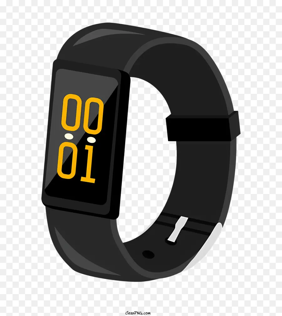 Black Smartwatch，Display Digital PNG