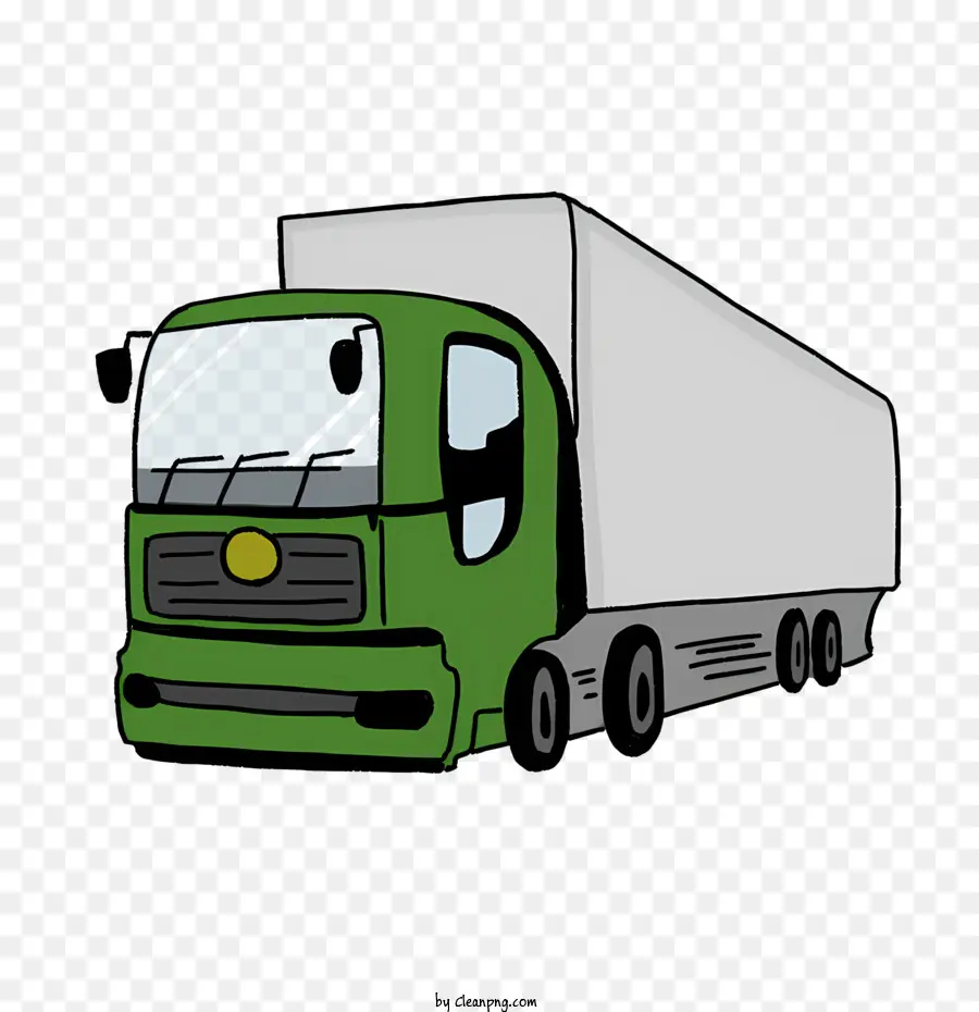 Transporte，Caminhão Semitrailer Verde PNG