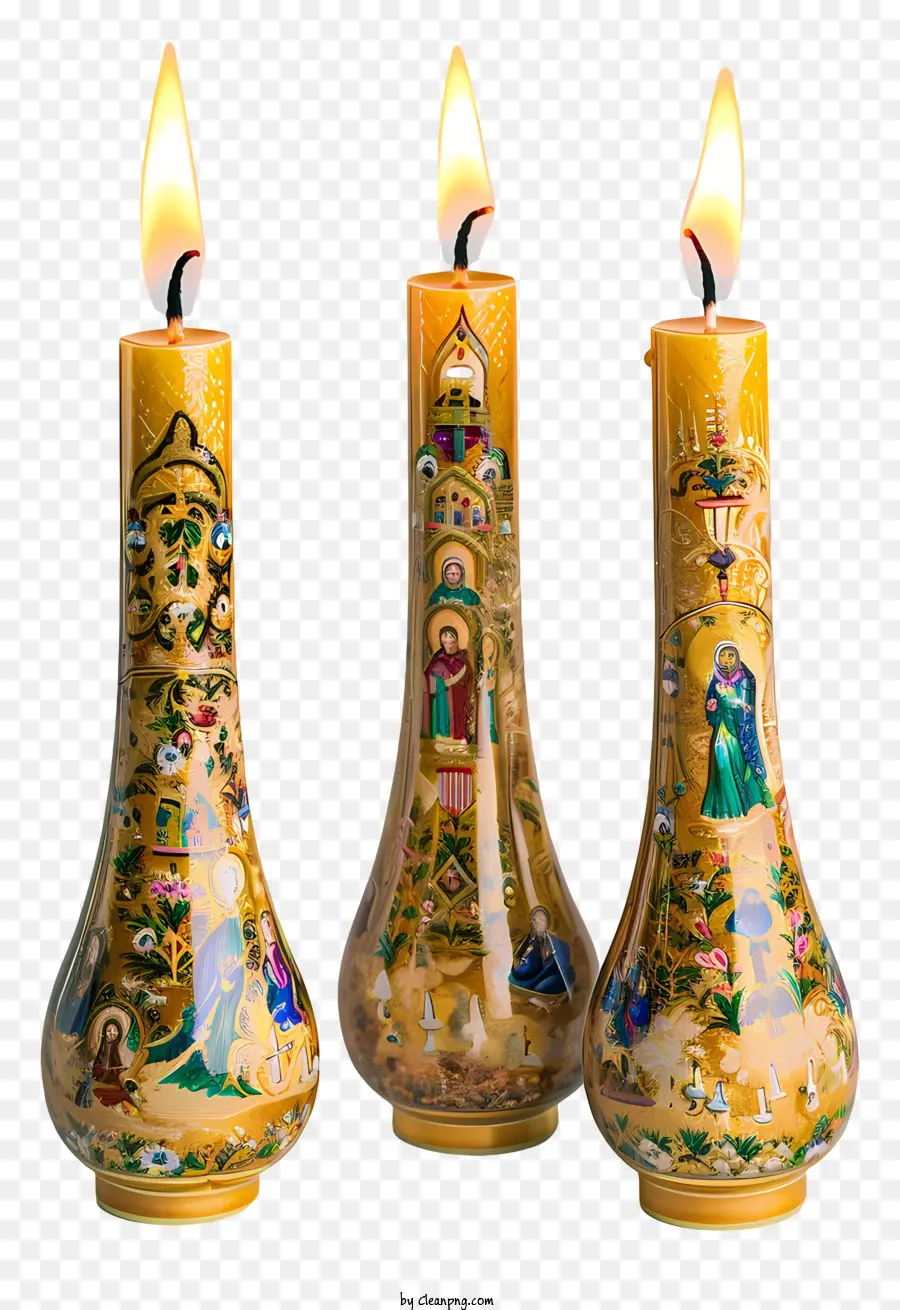 Velas Ortodoxas De Ano Novo，Velas Decorativas PNG